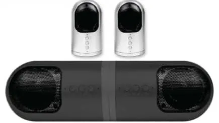 Telefunken Silver Dual Bluetooth Speakers TBTWS-200B/S
