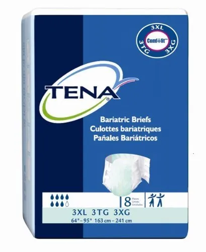 Tena Bariatric Brief, 3XL (8/pack)