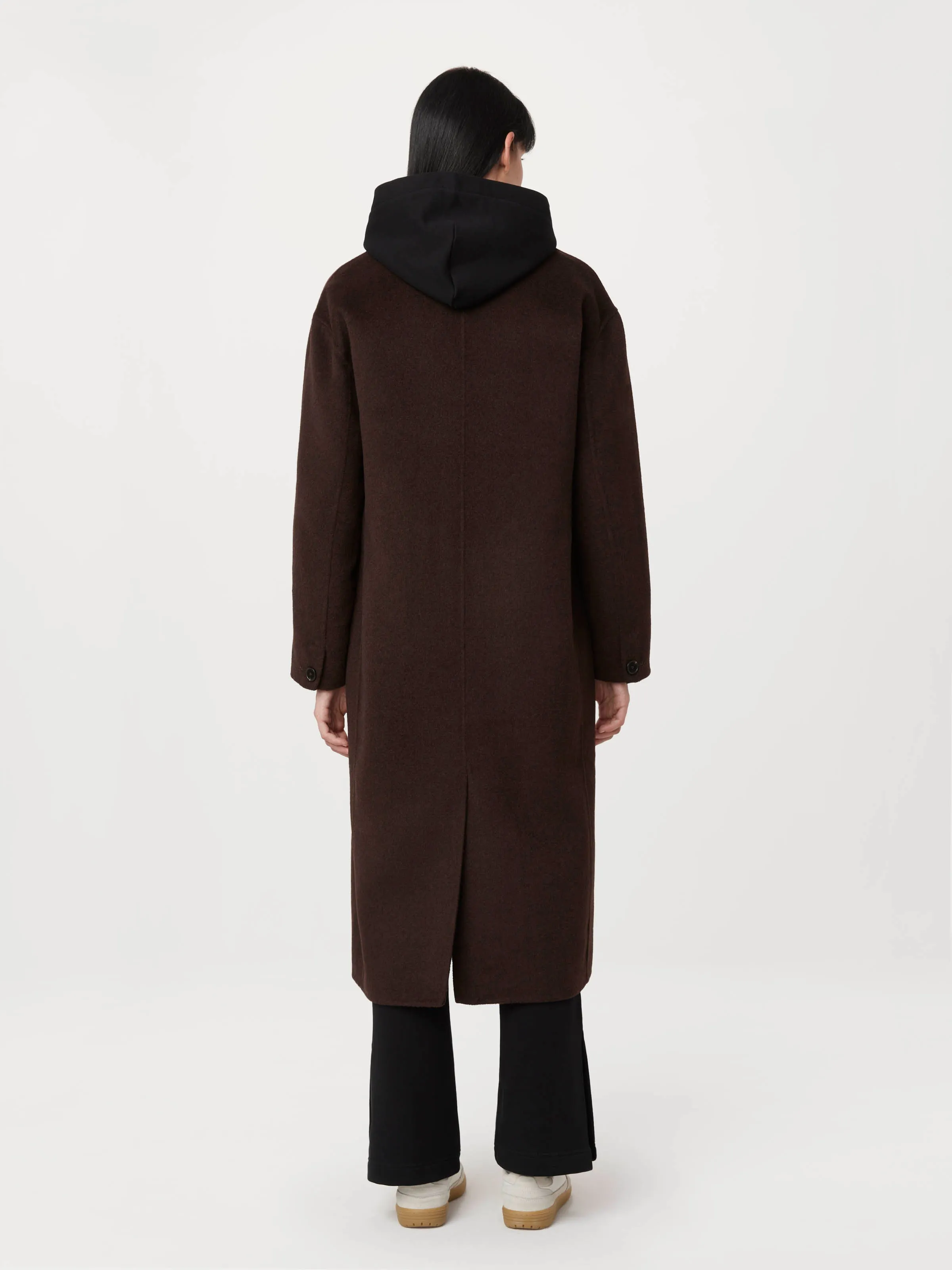 The Margaret Recycled Wool Topcoat in Dark Chocolate