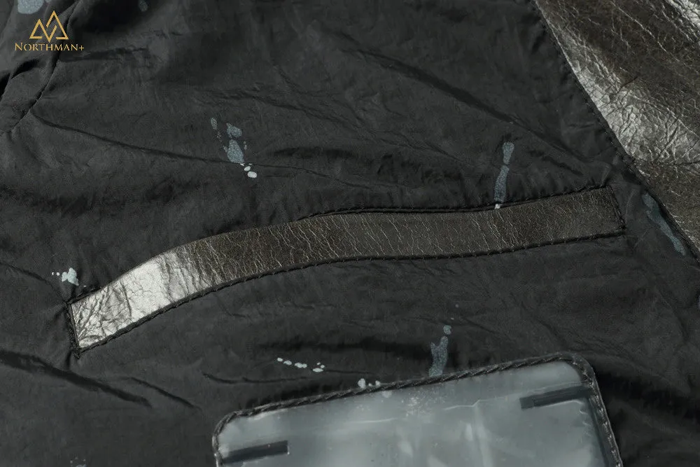 The Meteorite leather jacket in Olive