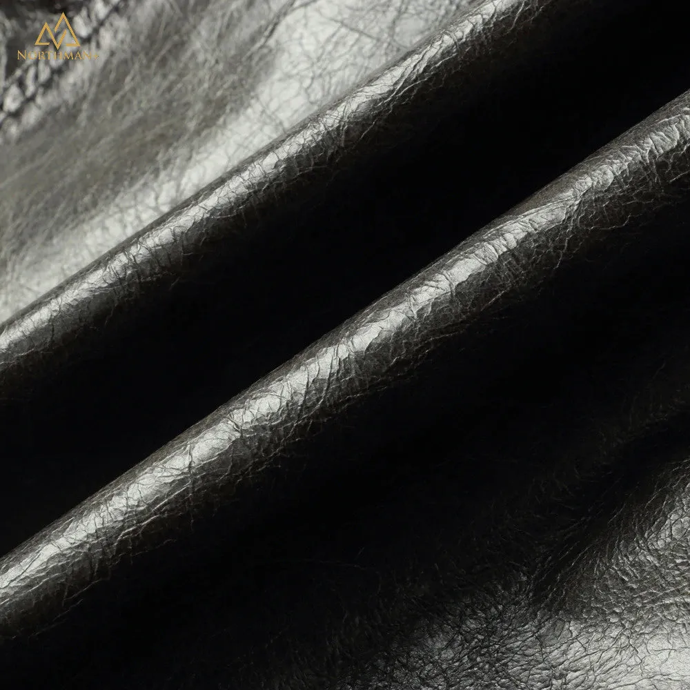 The Meteorite leather jacket in Olive