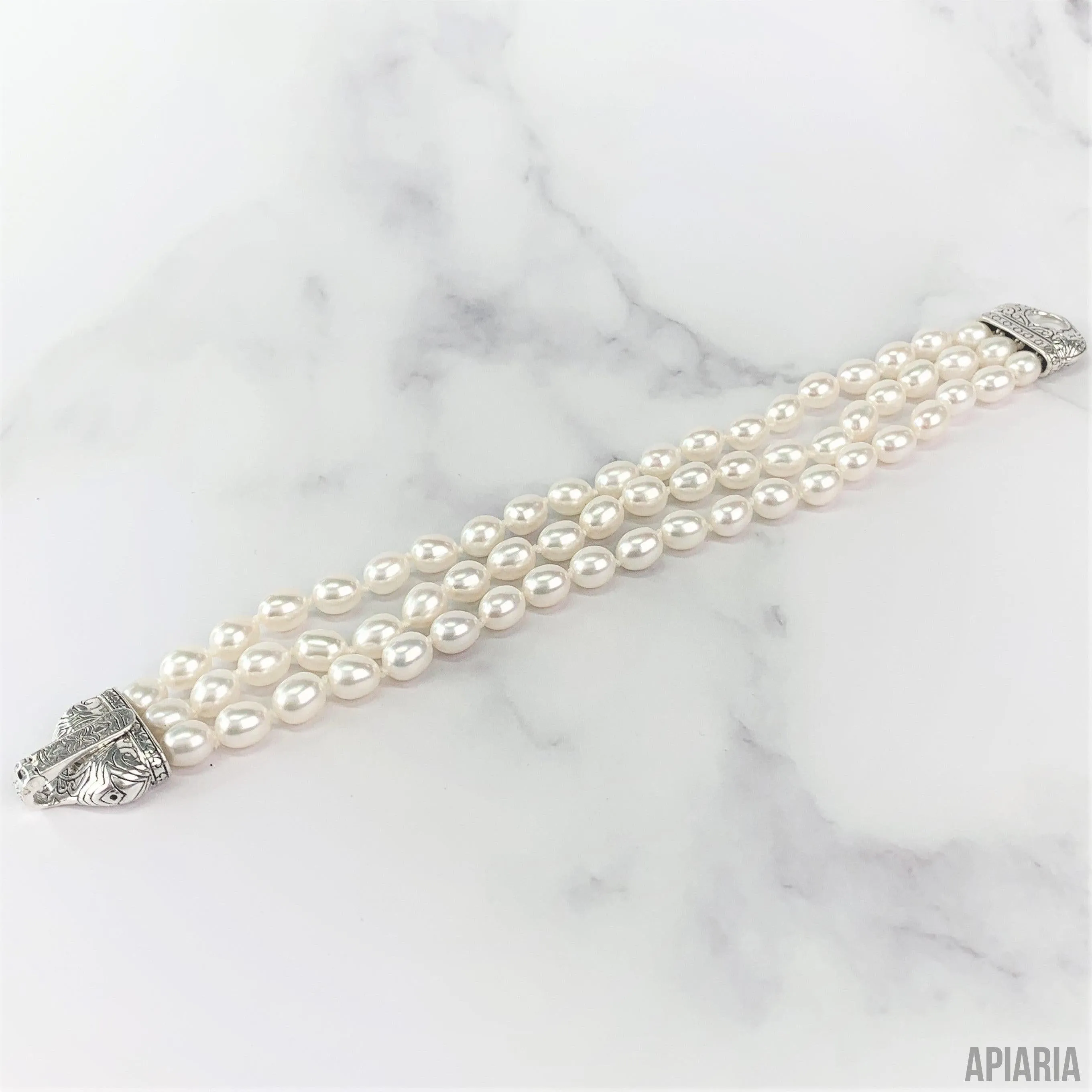 Three Strand Pearl Bracelet