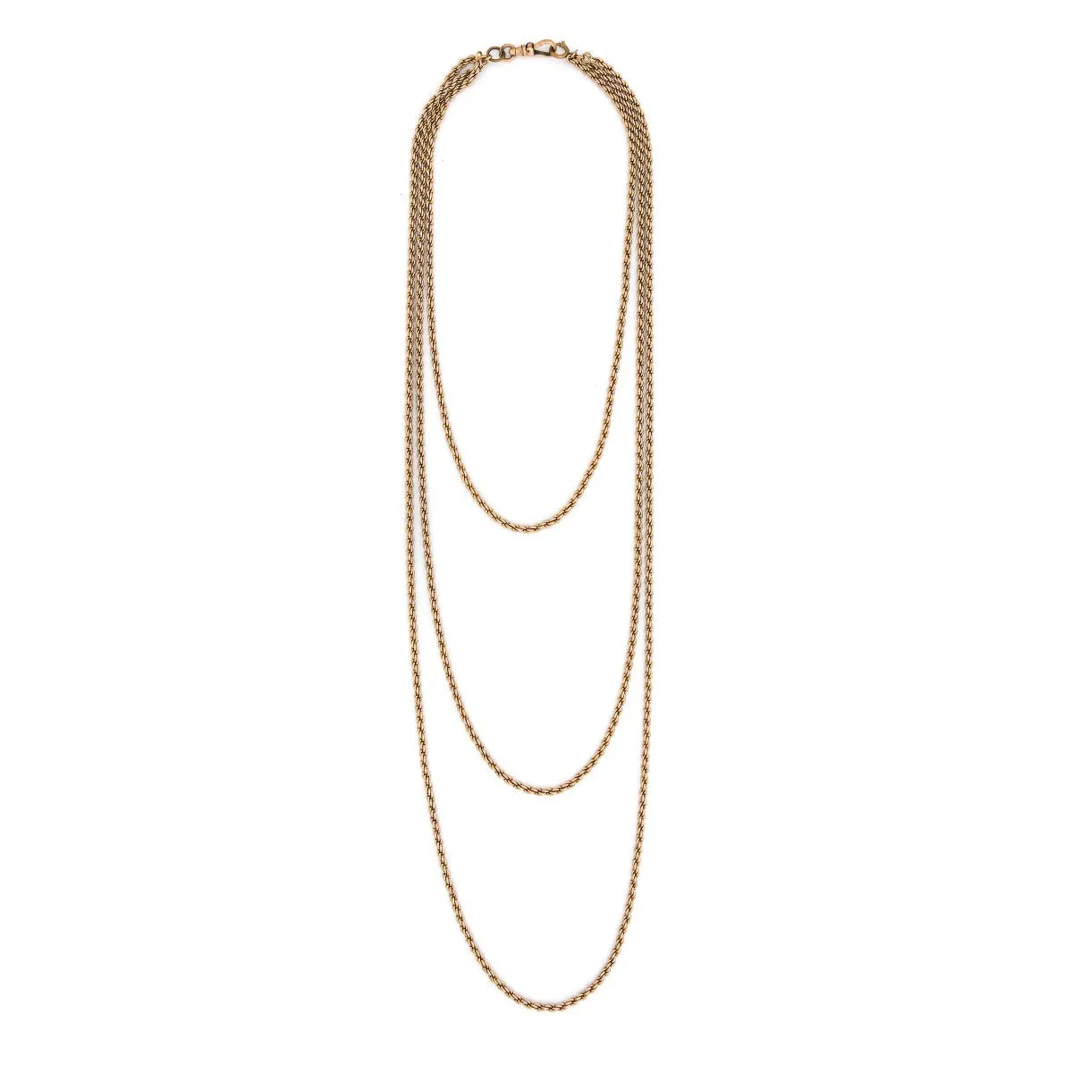 Three Tiered Antique Rope Chain