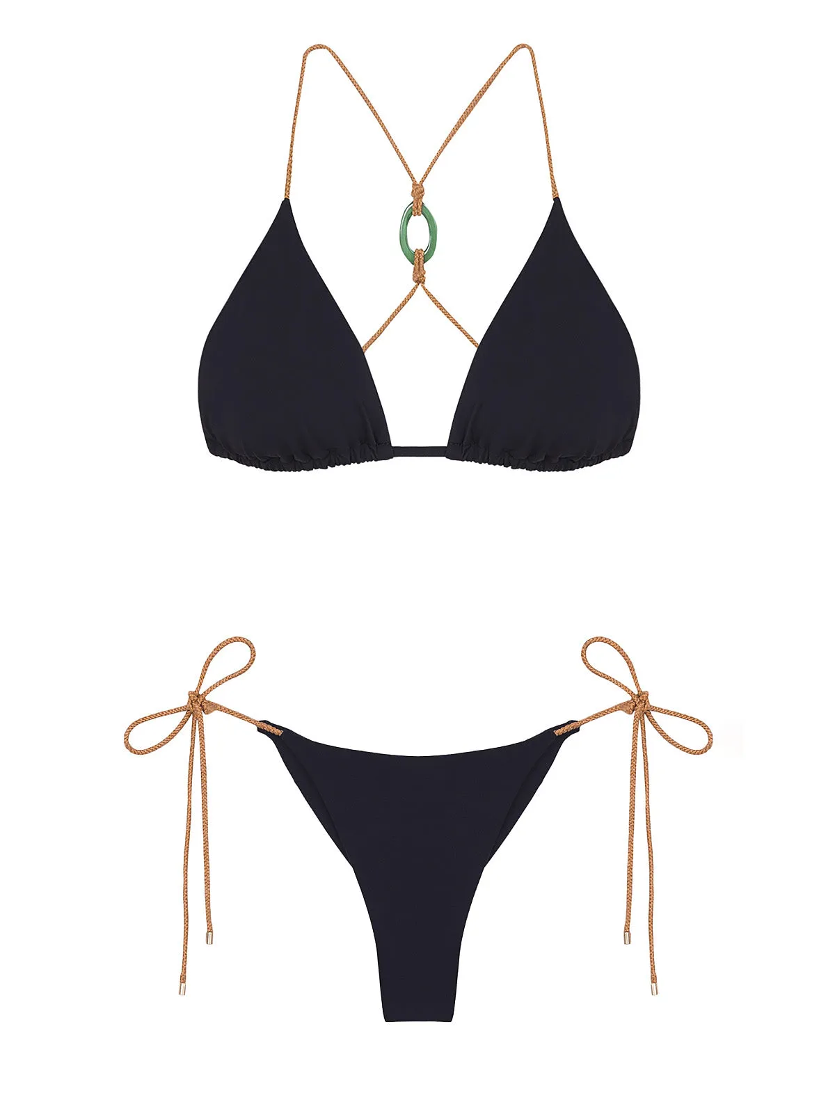 Tuane T Back Tri-Tie Side Bikini ::RET