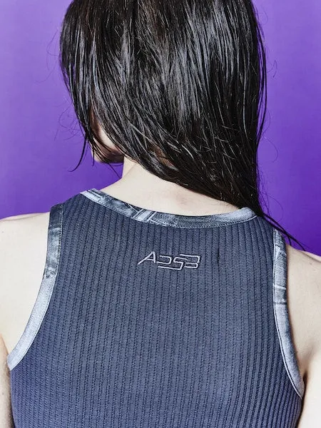 Ula Hand-Braided Waffle Tank Top | Charcoal