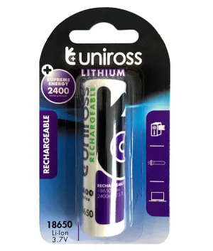 Uniross Supreme Energy 2500 MAH 3.6V Rechargeable Lithium Battery - Flat Top