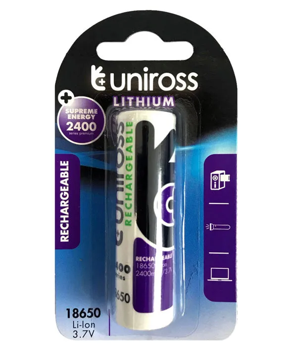 Uniross Supreme Energy 2500 MAH 3.6V Rechargeable Lithium Battery - Flat Top