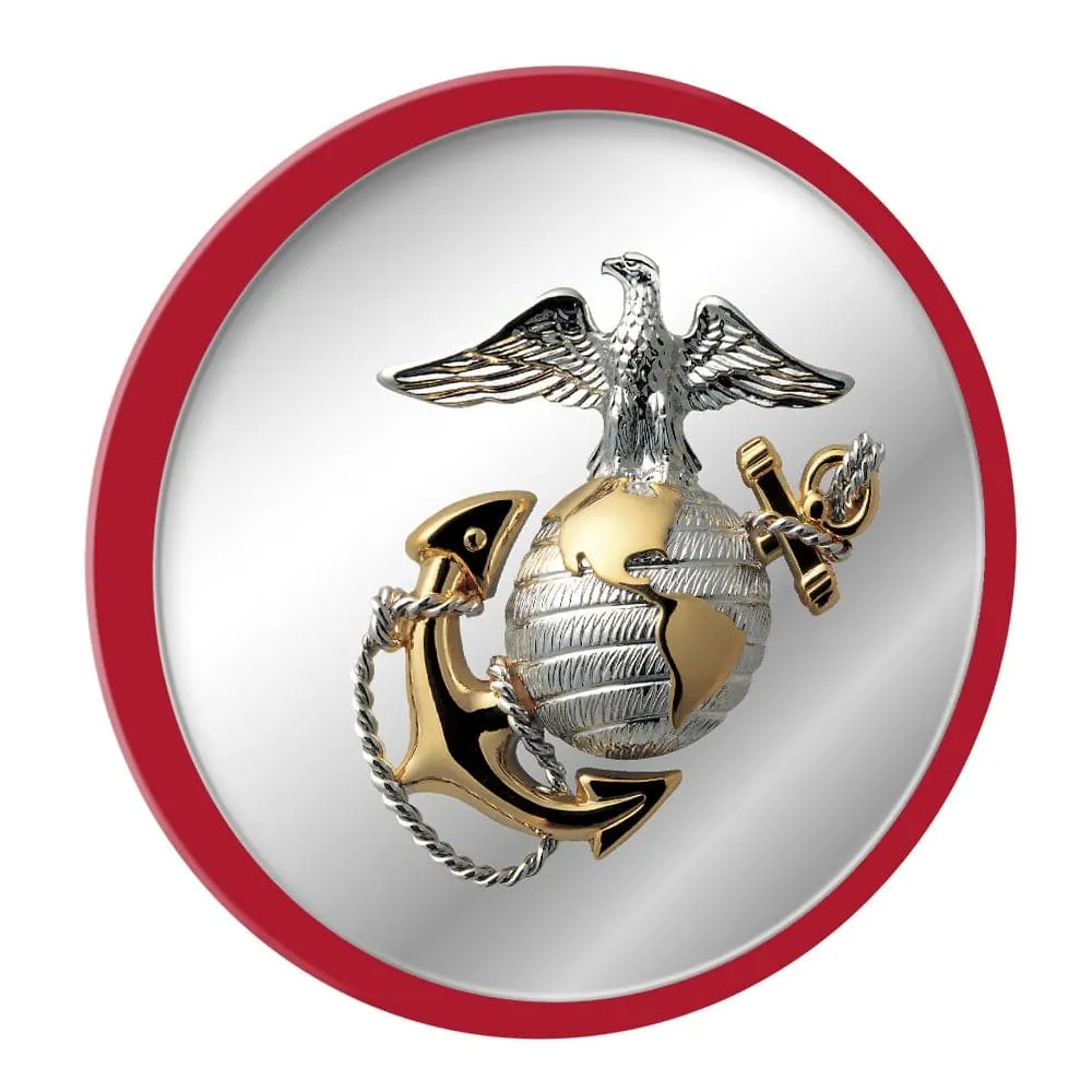 US Marine Corps: Modern Disc Mirrored Wall Sign