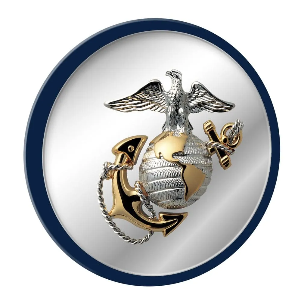 US Marine Corps: Modern Disc Mirrored Wall Sign