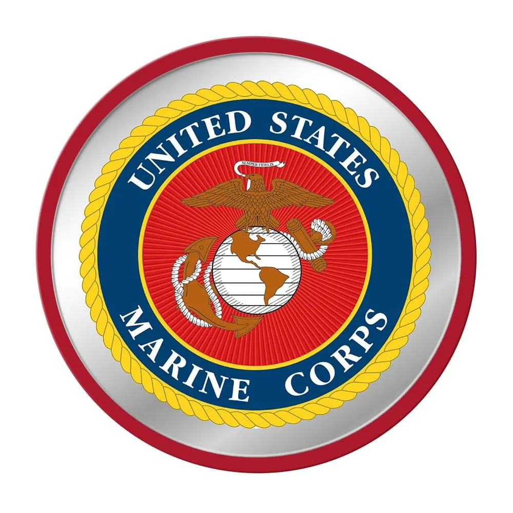 US Marine Corps: Seal - Modern Disc Mirrored Wall Sign