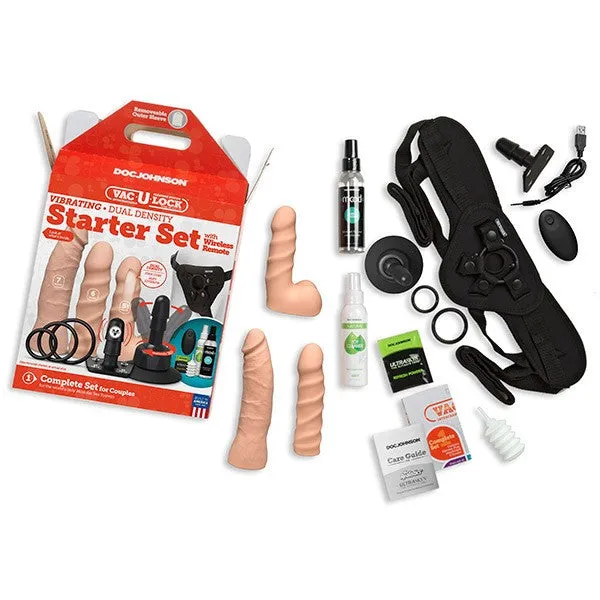 Vac-U-Lock - Vibrating Dual Density Starter Set - Vibrating With Wireless Remote
