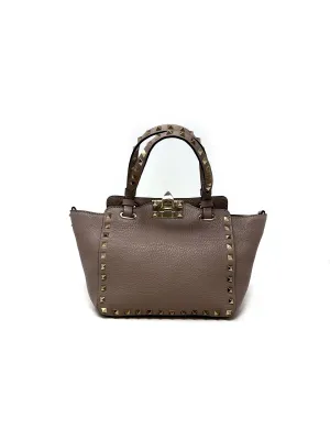 Valentino '23 Mini Rockstud Grainy Calfskin Bag W/Strap