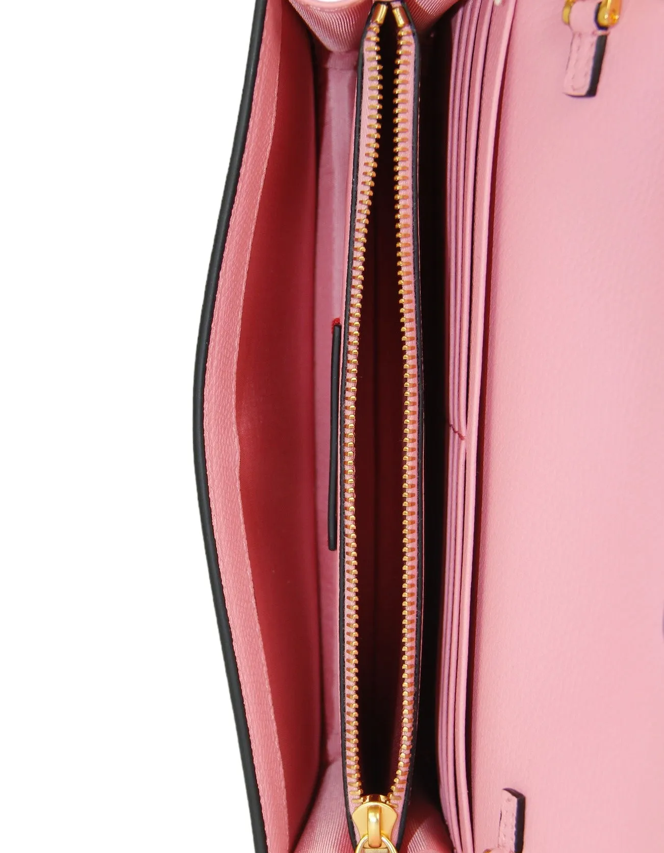 Valentino Pink V Logo Wallet on a Chain