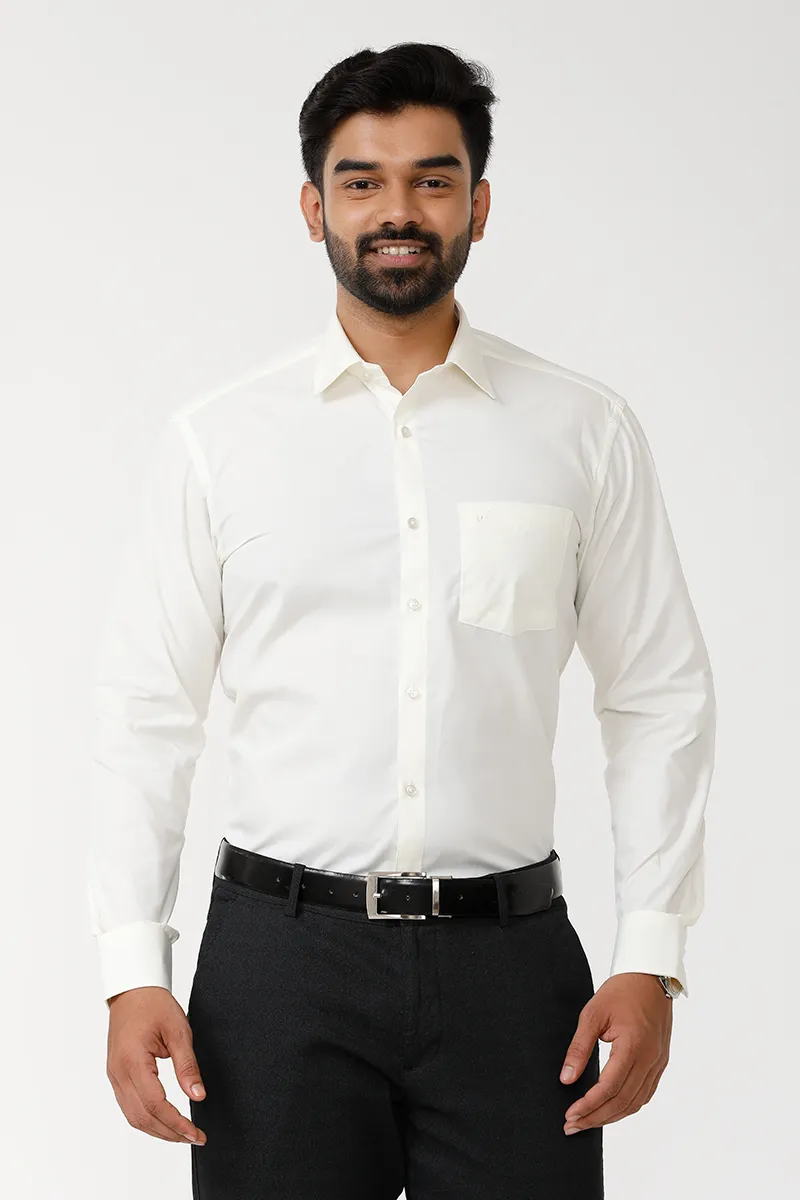 Vasantham - Cream shirts For Men | Uathayam