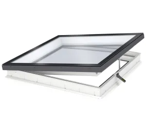 VELUX CVU 080080 S06Q SOLAR Powered Flat Glass Rooflight Package 80 x 80 cm (Including CVU Triple Glazed Base & ISU Flat Glass Top Cover)