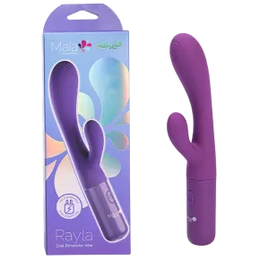 VIBELITE Rayla 10-Function Silicone Dual Stimulator Rechargeable Vibrator Purple