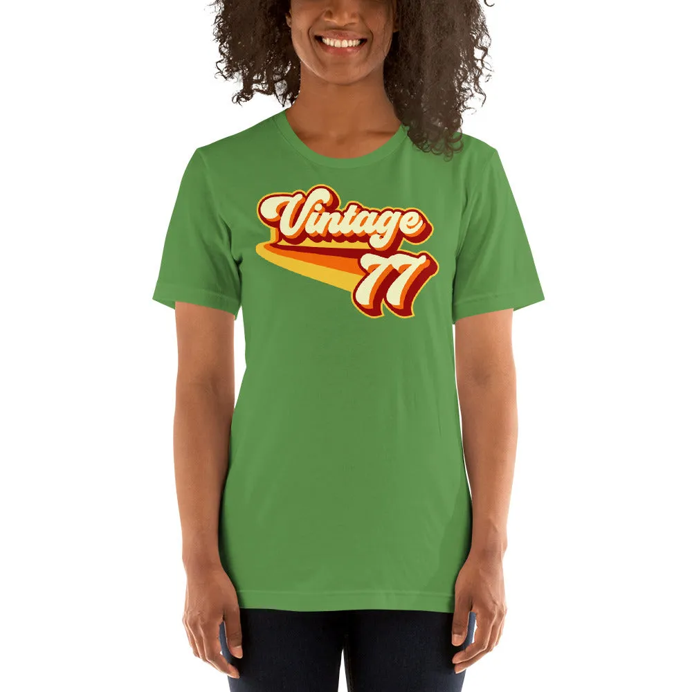 Vintage 1977 Warm Retro Lines SLIM FIT Short-Sleeve Unisex T-Shirt