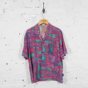 Vintage Abstract Party Shirt - Purple - M
