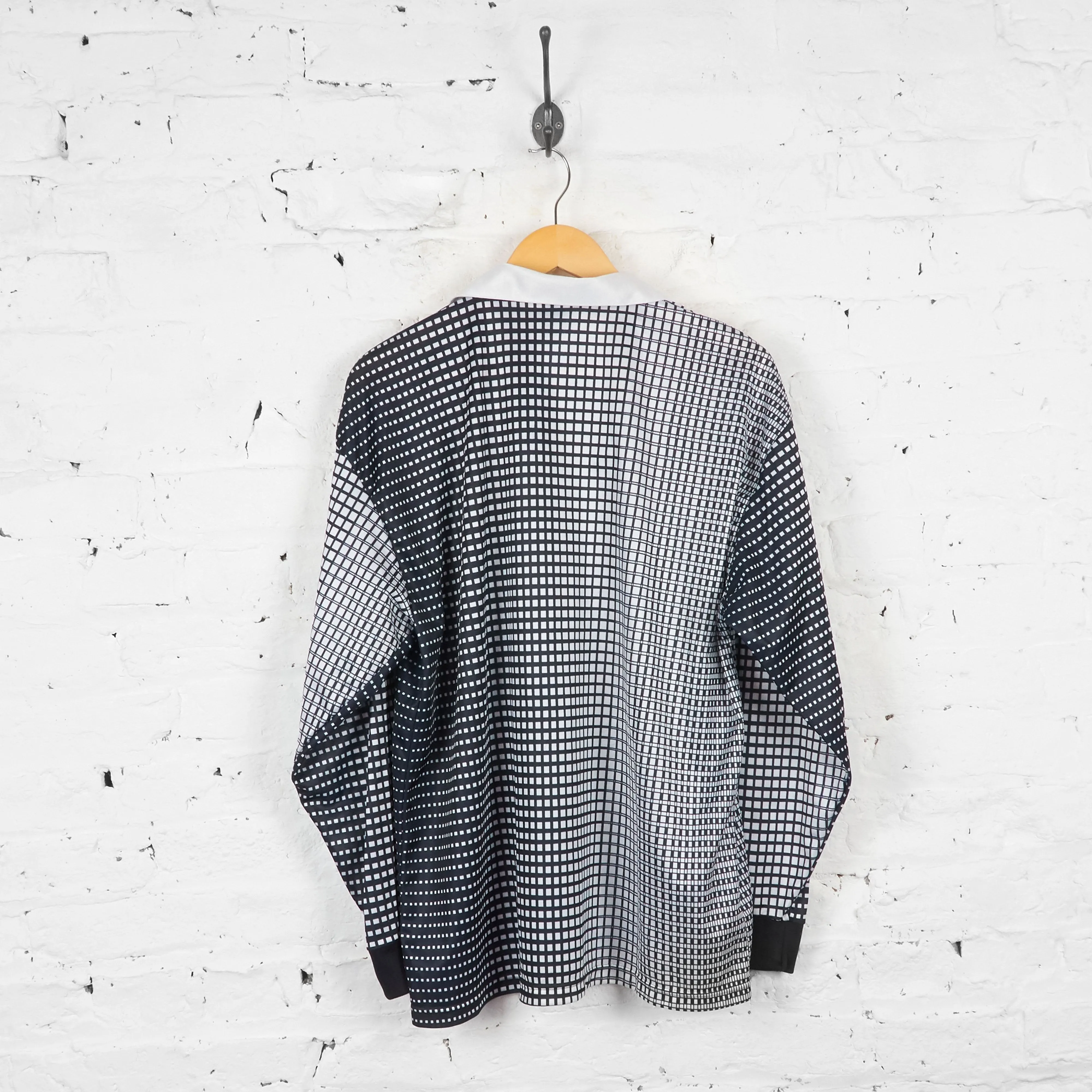 Vintage Adidas Patterned Training Shirt - Black - L