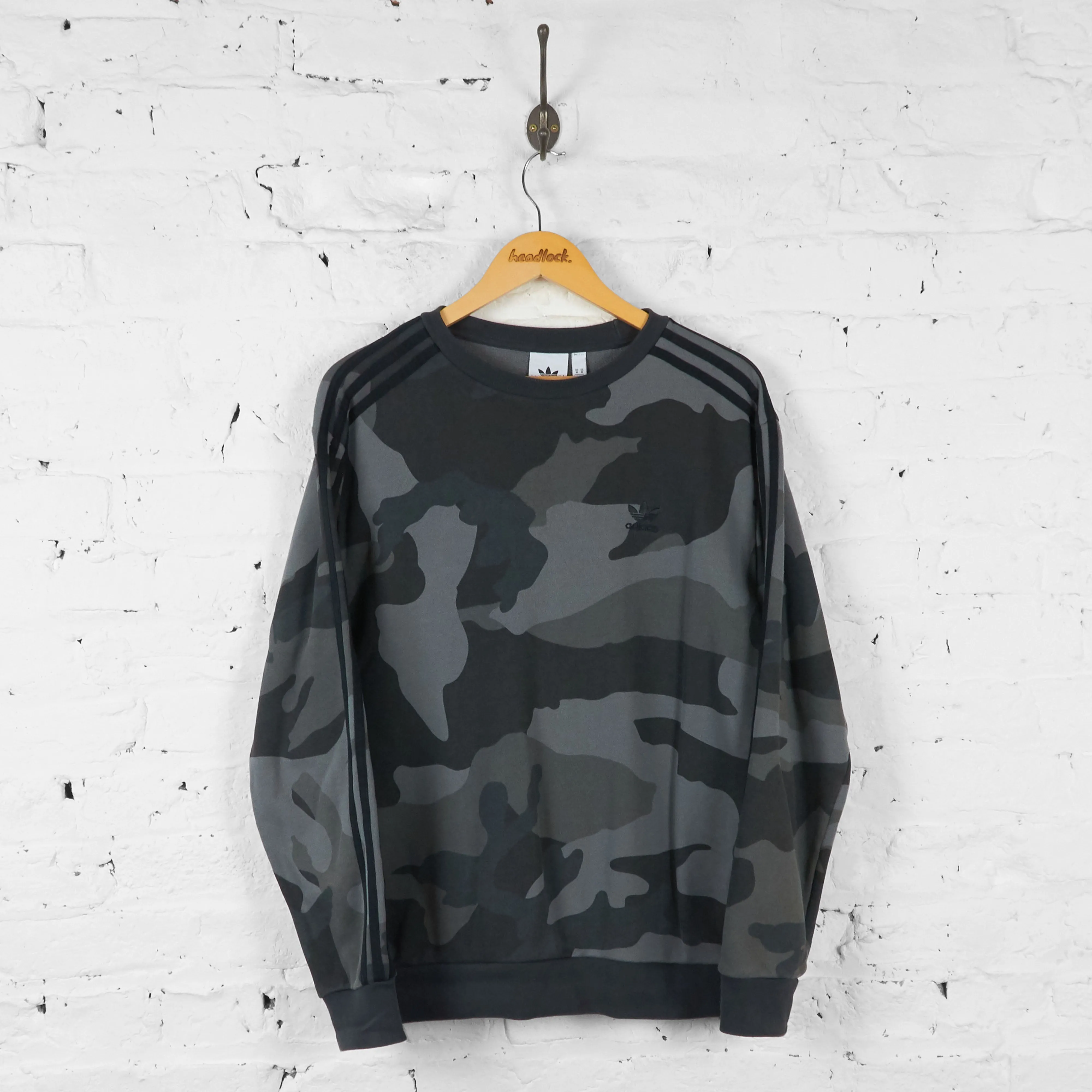 Vintage Camouflage Adidas Sweatshirt - Grey - M