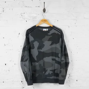 Vintage Camouflage Adidas Sweatshirt - Grey - M