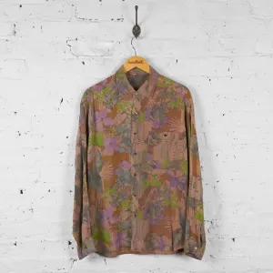 Vintage Patterned Party Shirt - Pink - L