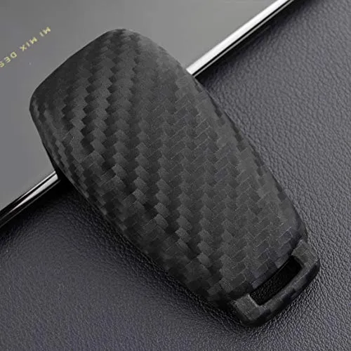 VSLIH Carbon Fiber Texture Remote Key Fob Case Cover Holder for Mercedes Benz E-Class E300 E350 E400 2016-2019