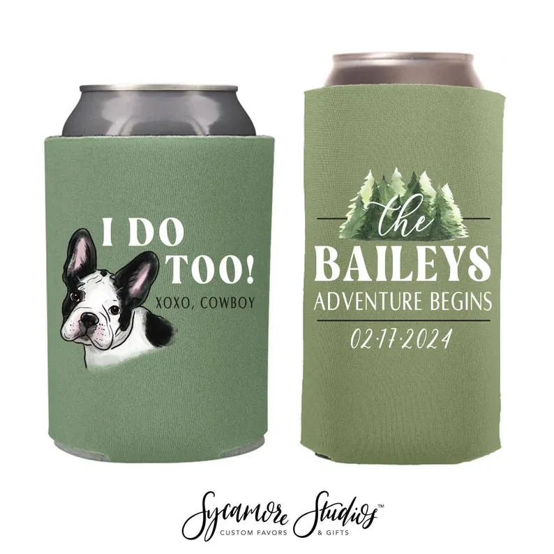 Wedding Regular & Slim Can Cooler Package #11FRS - Full Color - I Do Too