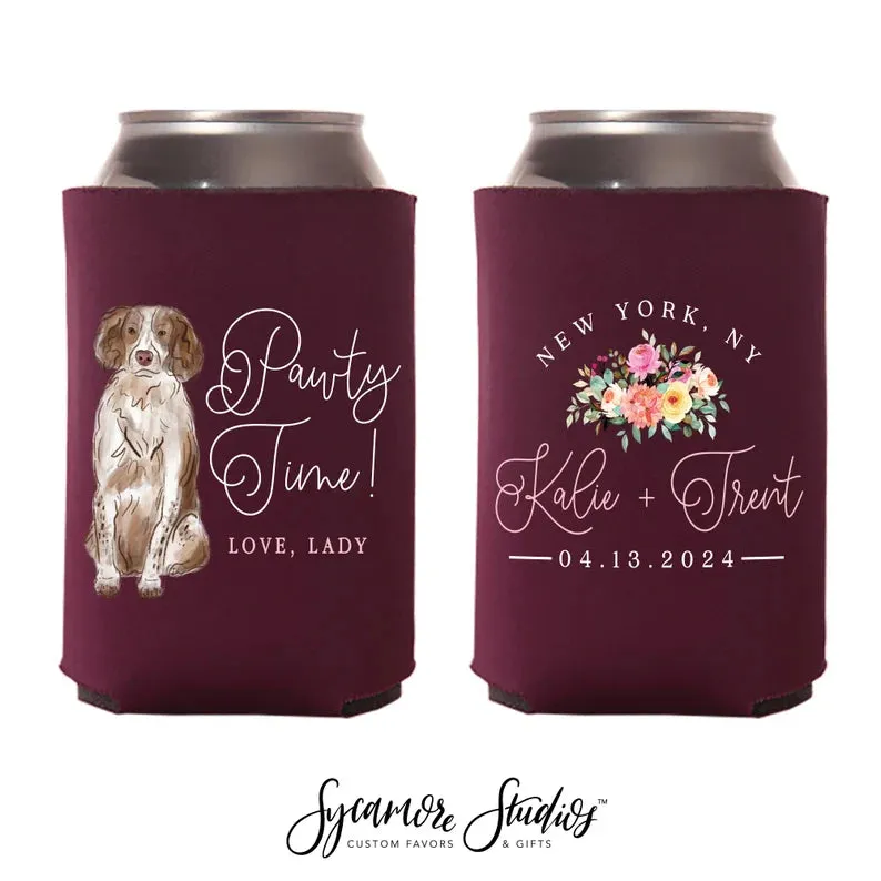 Wedding Regular & Slim Can Cooler Package #3FRS - Full Color - Pawty Time