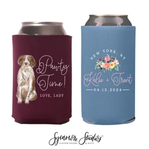 Wedding Regular & Slim Can Cooler Package #3FRS - Full Color - Pawty Time