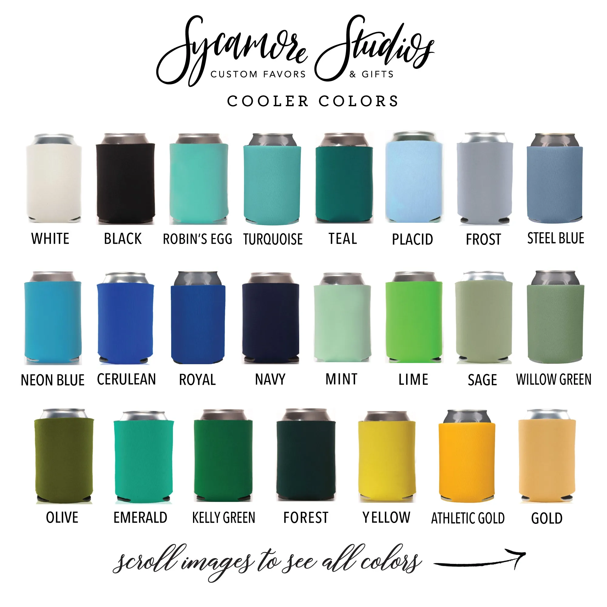 Wedding Regular & Slim Can Cooler Package #3FRS - Full Color - Pawty Time