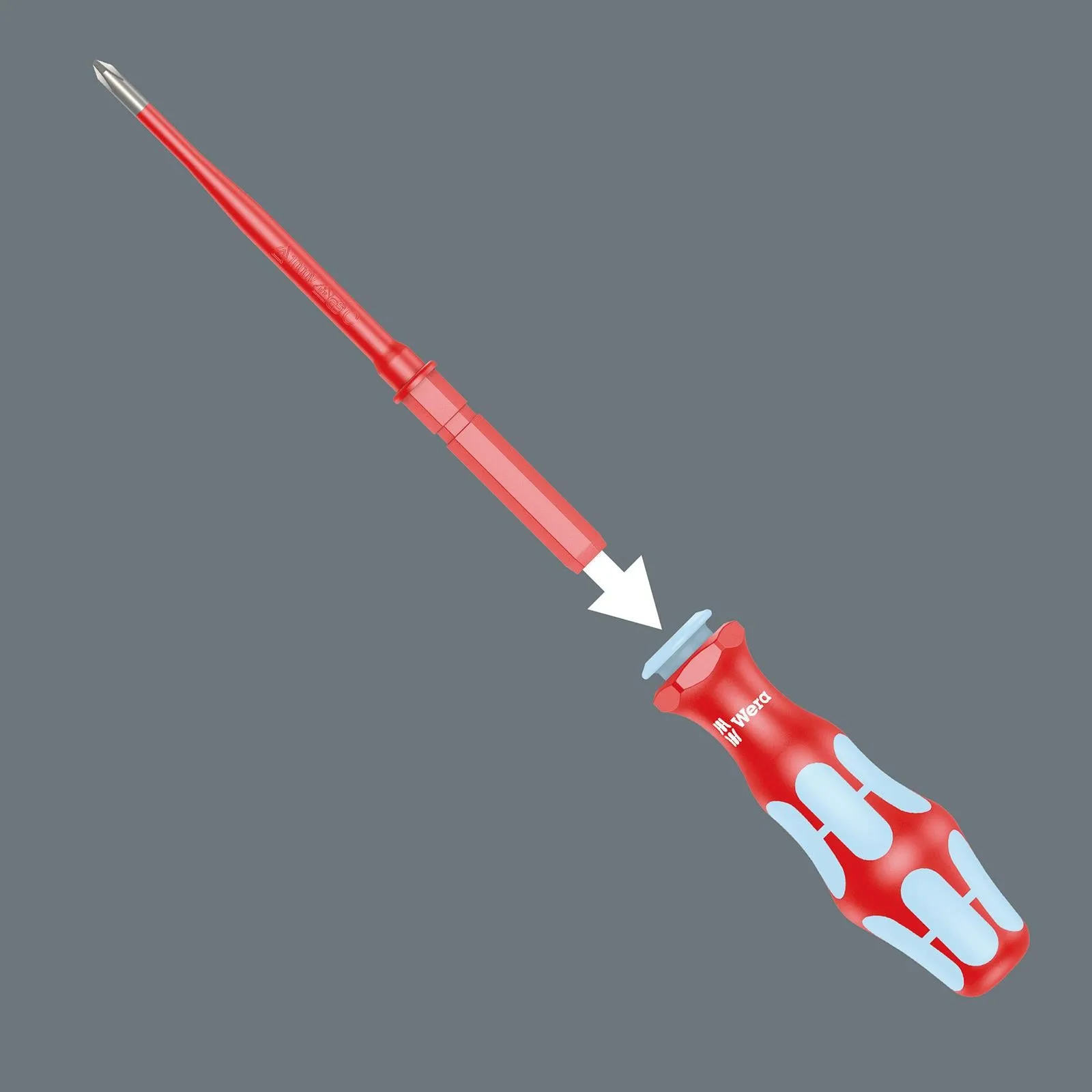Wera VDE Screwdriver Blade Interchangable KK VDE Stainless Steel Individual Phillips Pozi Slotted Torx