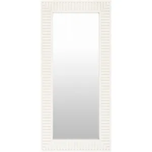 White Wood Frame Mirror