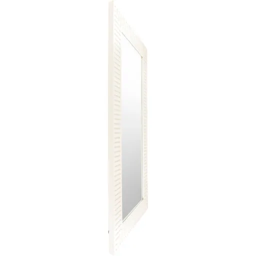 White Wood Frame Mirror