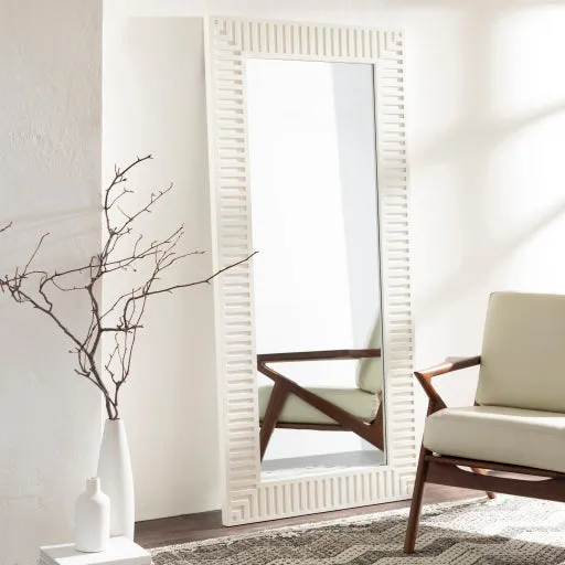 White Wood Frame Mirror