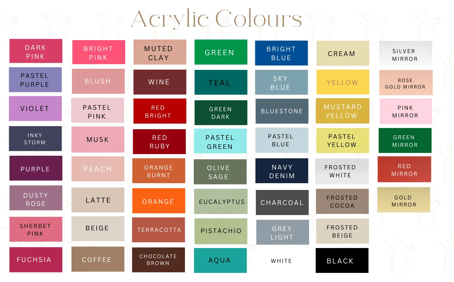 WHOLESALE - Names   Words - 3D Layered Acrylic   Plywood