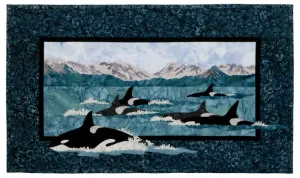 Wildfire Designs Alaska From the Depths Leader of the Pod Orca Whale Applique Quilt Pattern