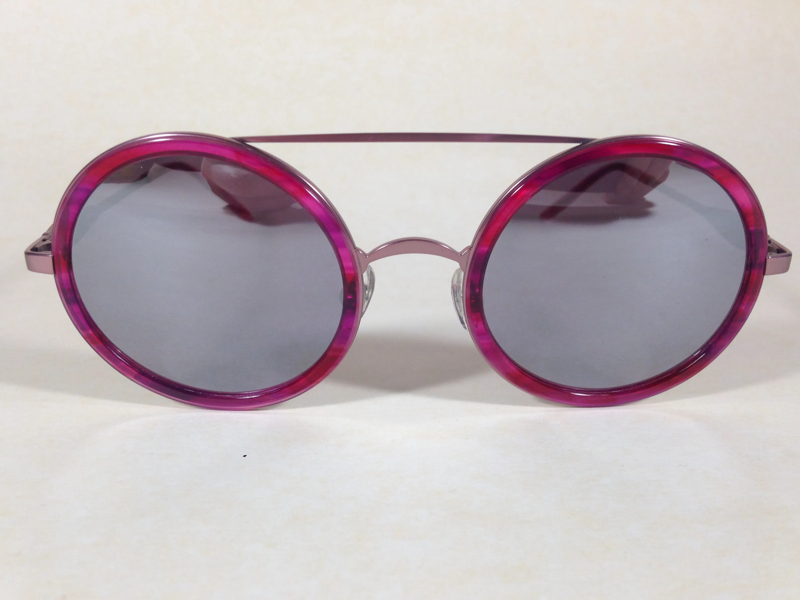 Wildfox Winona Wet Paint Sunglasses Round Pink Purple Frame Gray Mirror Lens
