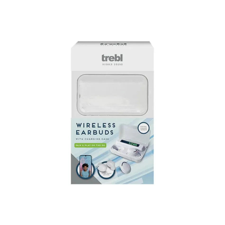 Wireless Earbuds Smart Touch Control Charging Case Trebl - Choice Of Colour