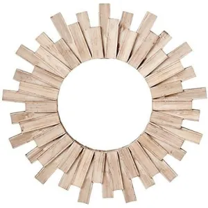 Wooden Sunburst Accent Mirror