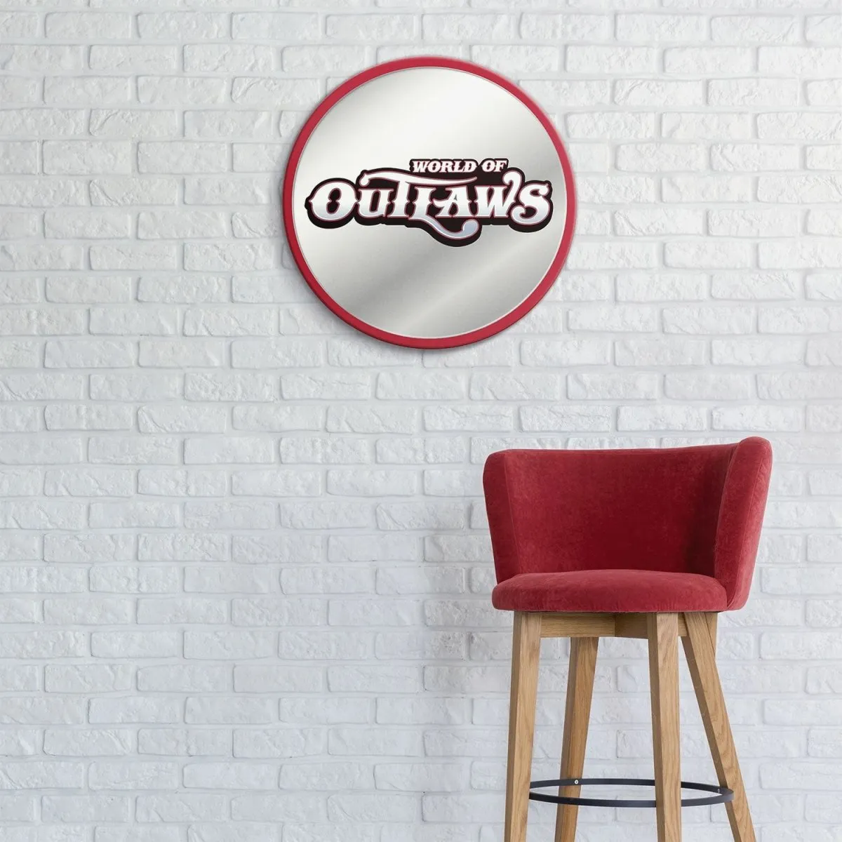 World of Outlaws: Modern Disc Mirrored Wall Sign