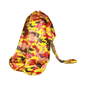 Yellow/Red Camo Silky Durag