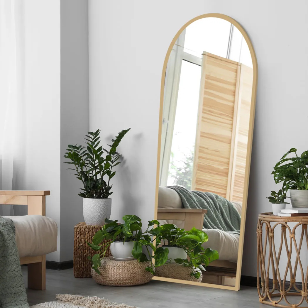 Yezi Floor Mirror Full Length Mirrors 1.8M Gold White