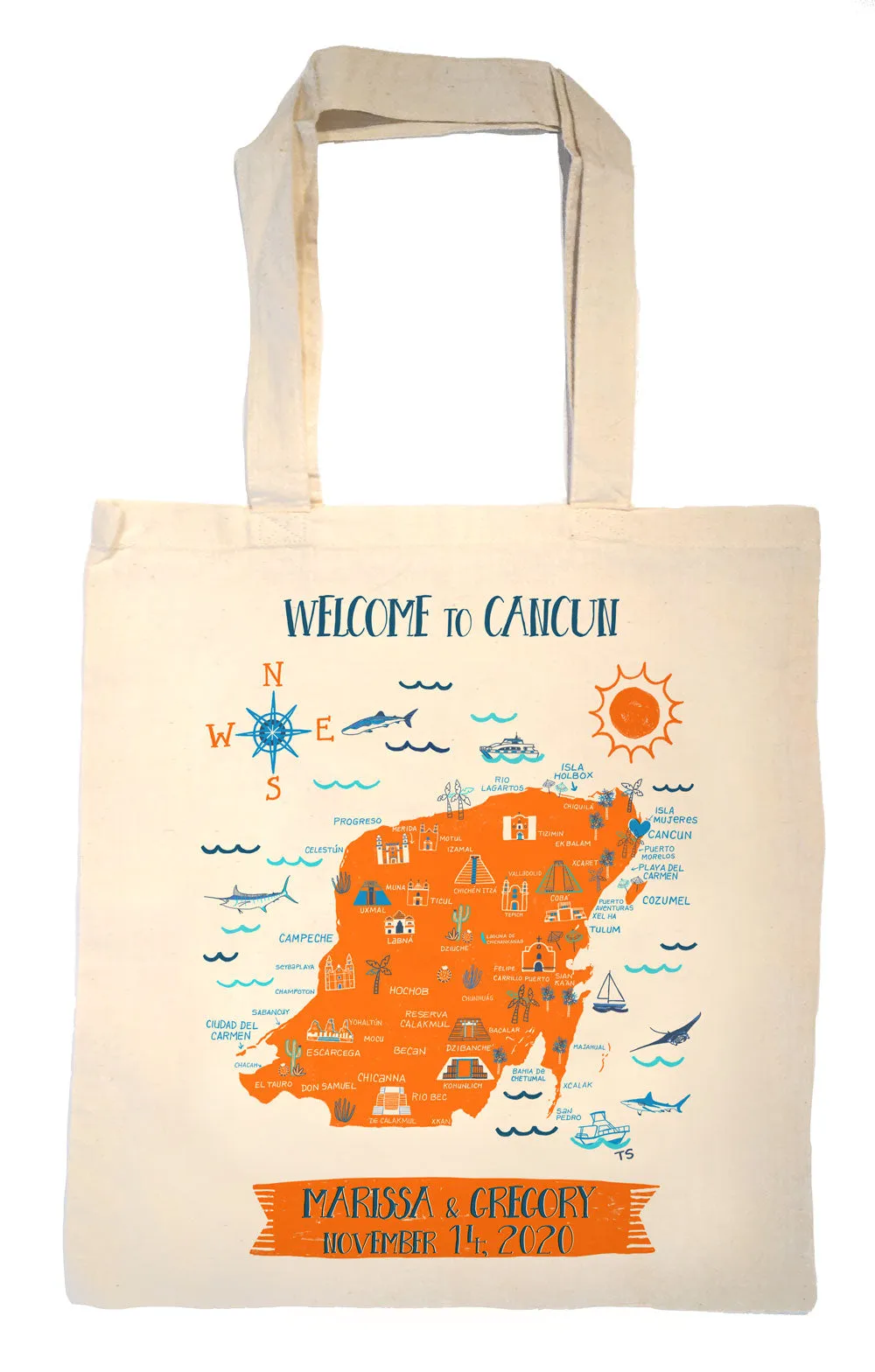 Yucatan Peninsula Tote Bag-Wedding Welcome Tote