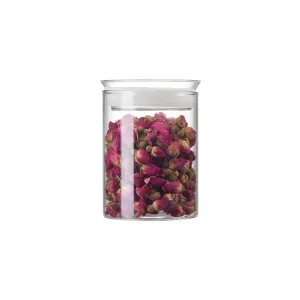 ZENS Airtight Glass Jar Container, 15oz 450ml Clear Glass Canister with Lid, Food Storage jarsÂ for Serving Tea and Spice.